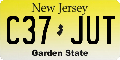 NJ license plate C37JUT