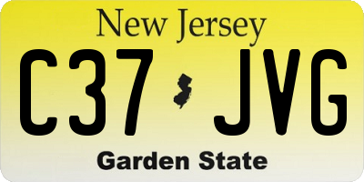 NJ license plate C37JVG