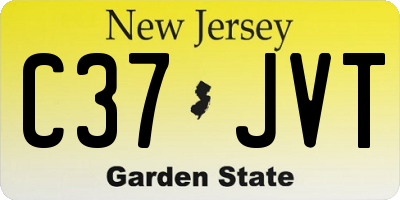 NJ license plate C37JVT