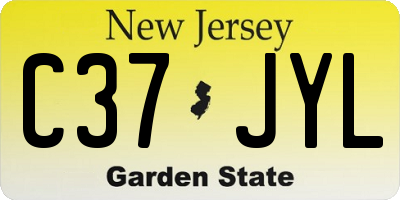NJ license plate C37JYL