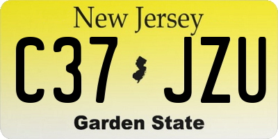 NJ license plate C37JZU