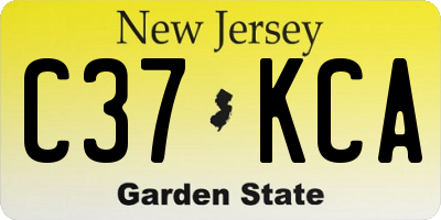 NJ license plate C37KCA