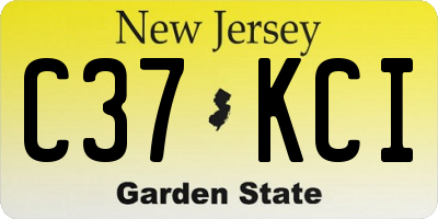 NJ license plate C37KCI