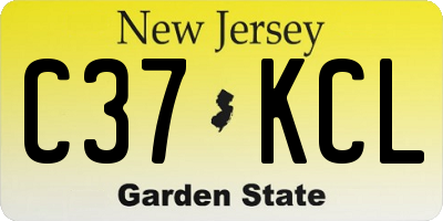 NJ license plate C37KCL