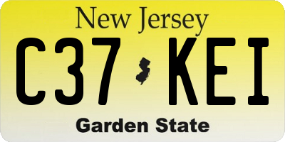 NJ license plate C37KEI