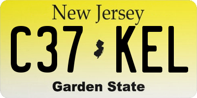 NJ license plate C37KEL
