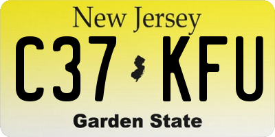 NJ license plate C37KFU