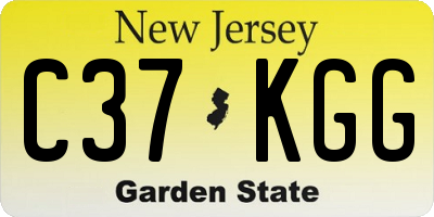 NJ license plate C37KGG