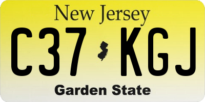 NJ license plate C37KGJ