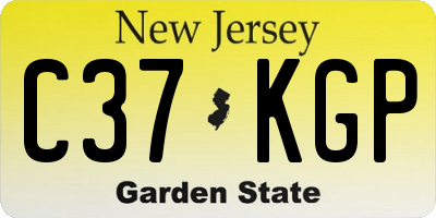 NJ license plate C37KGP