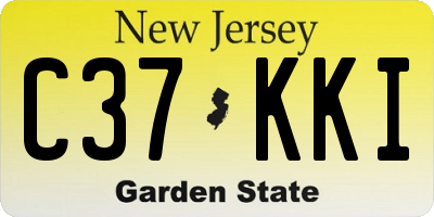 NJ license plate C37KKI