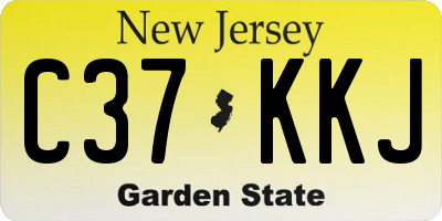 NJ license plate C37KKJ