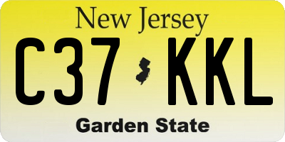 NJ license plate C37KKL