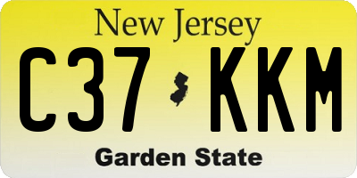 NJ license plate C37KKM