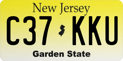 NJ license plate C37KKU