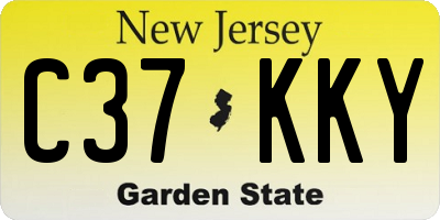 NJ license plate C37KKY