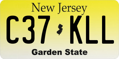 NJ license plate C37KLL