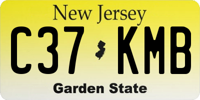 NJ license plate C37KMB
