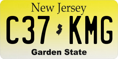NJ license plate C37KMG