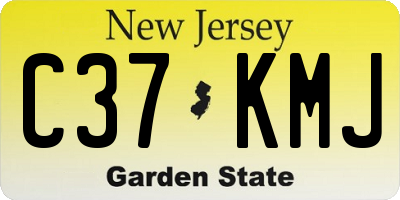 NJ license plate C37KMJ