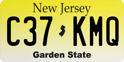 NJ license plate C37KMQ