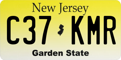 NJ license plate C37KMR
