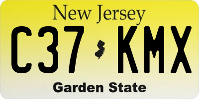 NJ license plate C37KMX