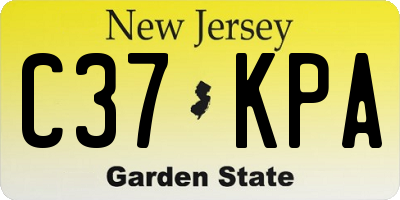 NJ license plate C37KPA