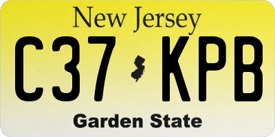 NJ license plate C37KPB
