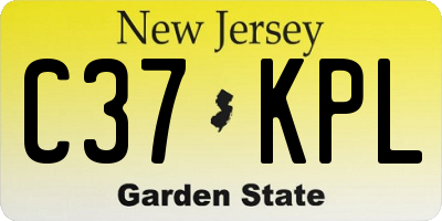 NJ license plate C37KPL