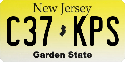 NJ license plate C37KPS