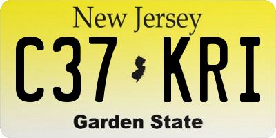NJ license plate C37KRI