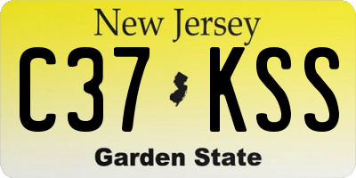 NJ license plate C37KSS