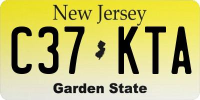 NJ license plate C37KTA