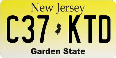 NJ license plate C37KTD