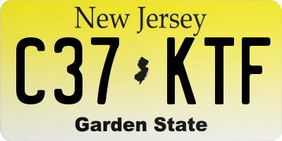 NJ license plate C37KTF