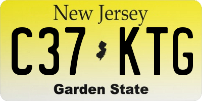 NJ license plate C37KTG