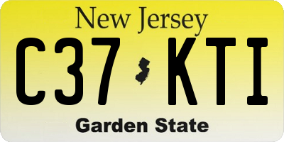 NJ license plate C37KTI
