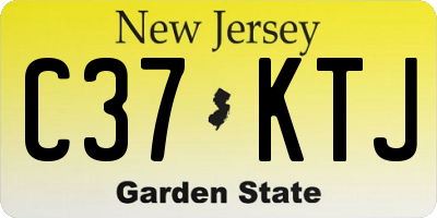 NJ license plate C37KTJ
