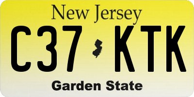 NJ license plate C37KTK
