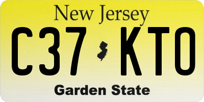 NJ license plate C37KTO