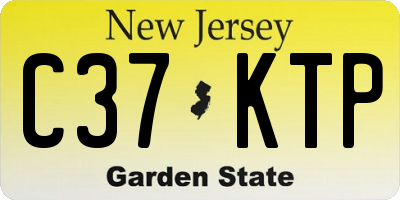 NJ license plate C37KTP
