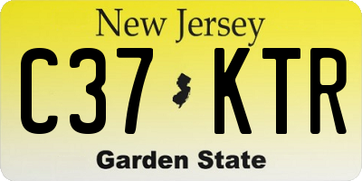 NJ license plate C37KTR