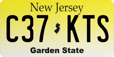 NJ license plate C37KTS