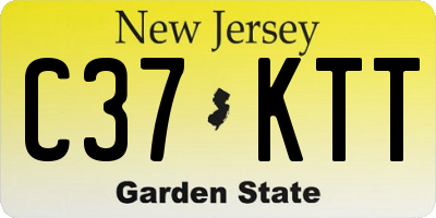 NJ license plate C37KTT