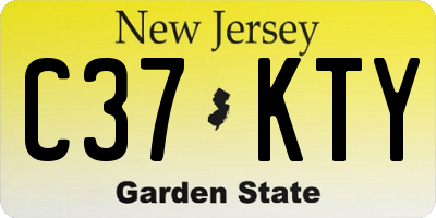 NJ license plate C37KTY