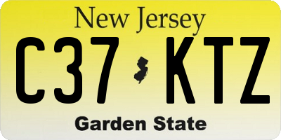 NJ license plate C37KTZ