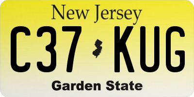 NJ license plate C37KUG