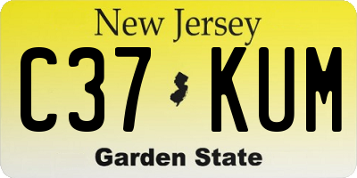 NJ license plate C37KUM