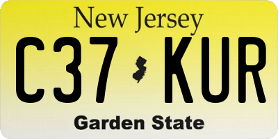 NJ license plate C37KUR